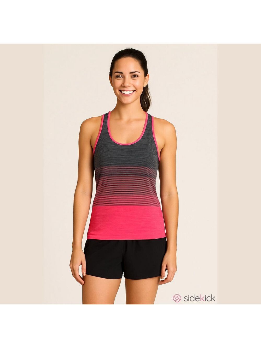 FC Athletic Wear, Gray and Pink Tank Top, Plus Size